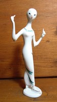 Hollóházi kézzel festett porcelán szobor