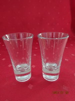 Glass brandy glass - hubertus, unicum, height 8.7 cm. 2 pcs for sale together. He has!