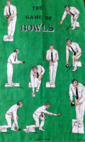 Bowling zöld-fehér mintás vászon terítő