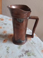 Jelzett antik vörösréz mérő pohár