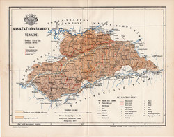 Kis Küküllő vármegye térkép 1894 (4), lexikon melléklet, Gönczy Pál, 23 x 29 cm, megye, Posner K.