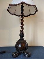 Fa faragott asztali lámpa - 80 cm magas