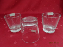 Glass cup with a thick base, height 7 cm, diameter 6.5 cm. 3 pcs for sale together. He has!