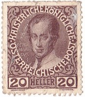 Ausztria forgalmi bélyeg 1913