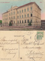 Románia Dés Kir. állami főgimnasium 1908 RK MET 1cm szakadás