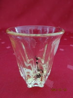 Glass brandy cup, yellow, height 5.5 cm. He has!