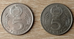 5 Forint 1983; 1984