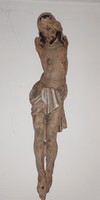 Torzó, XIX. Szàzad ,korpusz,kereszt, Jézus faszobor, Egyházi stílusú 1800as évek