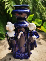 OLD HOLLÓHÁZI FIGURATIVE CANDLE HOLDER