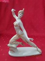 Hollóházi porcelán - seherezádé figurális szobor, magassága 23,5 cm. Vanneki.