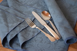 4 pcs damask gray blue serving plate placemat napkin 44 x 42