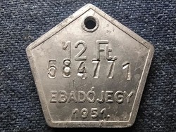 Ebadójegy sorszámozott 12 Ft 1951 (id53559)