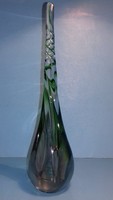 SMALL PRICE NOW! 30 cm tall!!! Handcrafted glass crystal leaf paperweight, pen holder, ring holder