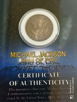 Michael Jackson - A pop királya. USA 1/2 dollár.