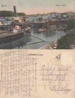 Baja Duna részlet kikötő 1915 RK Magyar Hungary