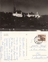 Budapest éjjel , kivilágított Halászbástya 1962 RK Magyar Hungary