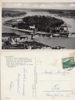Budapest Kilátás a Szent Margit szigetre 1952 RK Magyar Hungary