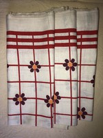Retro floral tea towel - budaflax