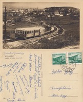 Budapest Látkép a Budai hegyekből , kisvasút kb1950 RK Magyar Hungary