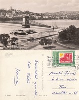 Budapest Lánc híd 1960 RK Magyar Hungary