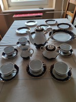 Zsolnay Pompadur mintás kávés és süteményes készlet