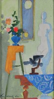 Jenő Medveczky (1902-1969): Still Life in Moonlight