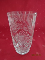 Crystal glass wine glass, height 12 cm, diameter 6.5 cm. He has!