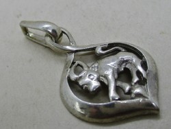Special bull horoscope silver pendant