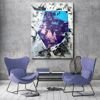 120x90 cm - Lavender Abstract