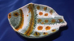 Hal halas tányér tál falitányér kerámia retro Molnár