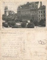 Sopron Széchenyi tér Postapalota Domonkos templom kb1930 RK Magyar Hungary