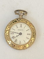 Geneve  aranyozott zománccal díszített nyaklánc medál óra