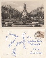 Szekszárd Garay tér Kossuth szobor  1954 RK Magyar Hungary