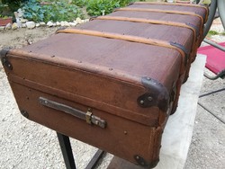 Antik utazó láda,bőrönd,faláda,koffer,loft, dekoráció