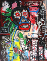 Jean Michel Basquiat eredeti alkotása eredetigazolással - leárazáskor nincs felező ajánlat!