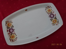 Alföldi porcelain, purple and yellow floral, rectangular meat bowl. He has!