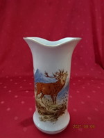 Aquincum porcelain, vase with deer pattern, successful wildlife management! He has!