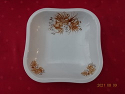Zsolnay porcelain, brown pattern, square volume bowl. He has!