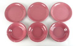 0S219 S.Maria rózsaszín olasz tányérkészlet