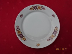Alföldi porcelain, burgundy - yellow patterned small plate, diameter 19 cm. He has!