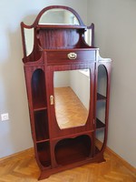 Art Nouveau mahogany display case