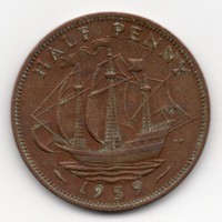 Nagy-Britannia half angol penny, 1959