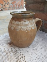 Ceramic beautiful old bastard silk peasant village decoration nostalgia piece of hard pot canvas pot