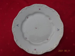 Zsolnay porcelain, feathered, small flower pattern plate, diameter 23.5 cm. He has!