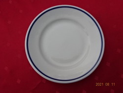 Zsolnay porcelain, small plate with blue stripes, diameter 18.5 cm. He has!
