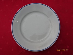 Zsolnay porcelain, antique, shield seal, blue striped flat plate. He has!