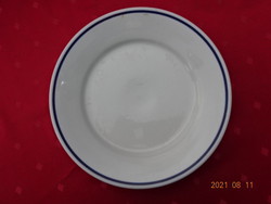 Zsolnay porcelain, blue striped flat plate, diameter 24 cm. He has!