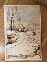 Antik Újévi képeslap - 1946