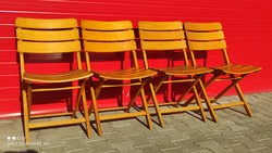 HERLAG minőségi Német kerti vagy terasz bükk fa szék 4 db 1950-es évek jelzett eredeti