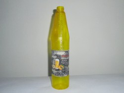Retro OLYMPOS narancs juice narancslé üdítő - papír címke, műanyag palack - 1985-ös